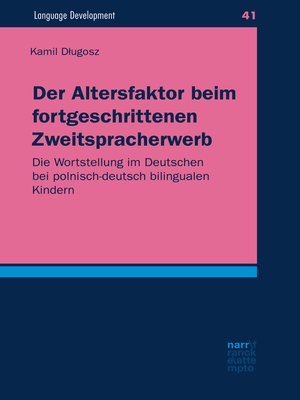 cover image of Der Altersfaktor beim fortgeschrittenen Zweitspracherwerb